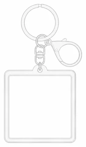オリジナルフォトインキーホルダー 角